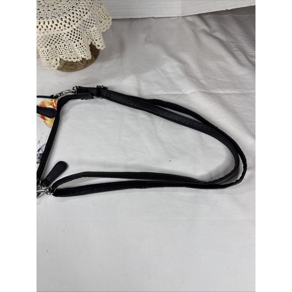Stone Mountain Floral Crossbody Shoulder Leather Bag Purse 2 Compartment Pockets - Picture 12 of 12